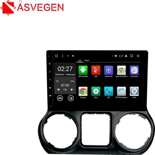 Asvegen Touch Screen Android 7.1 Quad Core Car Radio Navigation Stereo Headunit WIFI 4G Media DVD Player For Jeep Wrangler 2011