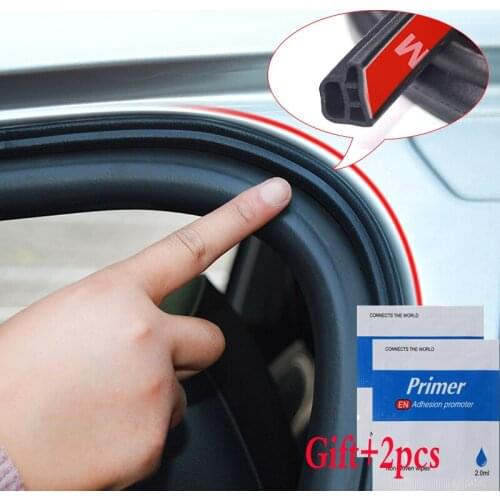 Car Door Seal Strips Sticker L Shape Weatherstrip Rubber Seals Sound Insulation Sealing Automobiles Interior Accessories