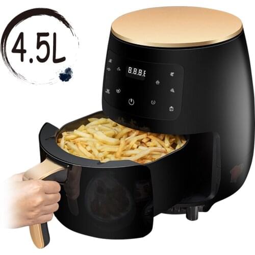 4.5L Oil-Free Air Fryer Oven Oilless Cooker LCD Digital Screen Electric Fryer 360° Baking Toaster French Fries Machine EasyClean