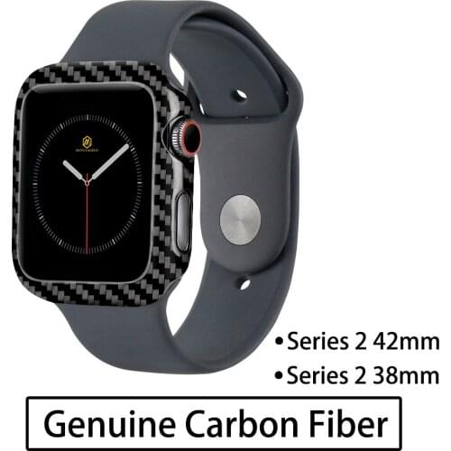 MONOCARBON Slim Genuine Carbon Fiber Case for Apple Watch 42mm 38mm Series 2 Carbon Fibre Cover