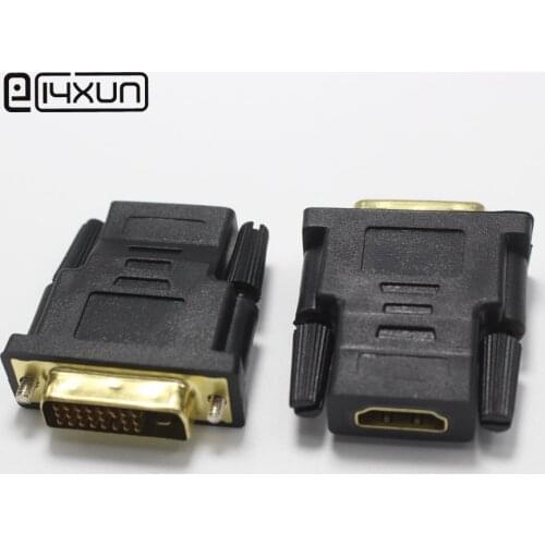 EClyxun 1pcs DVI 24+1 Male To HDMI Female Plug jack Bidirectional Transmission Adapter Connector For Video Card