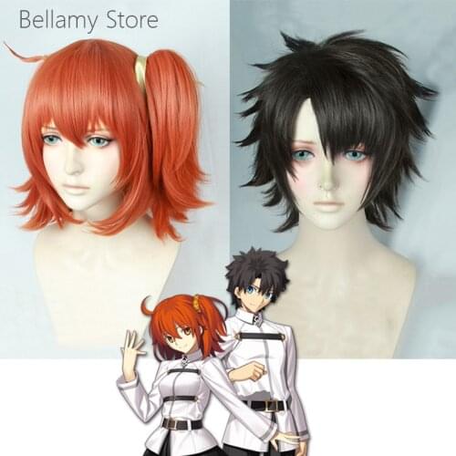 Fate Grand Order FGO Fujimaru Ritsuka Cosplay hair wigs+Wig cap