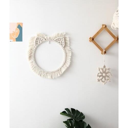 Macrame Tapestry Wall Hanging Decorative Mirror Bohemia Creative Home Art Wall Decorations Boho Decor Home