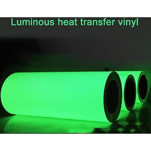 SUNICE Heat Transfer Vinyl Film Glow In the Dark Press Cutting Plotter DIY T-Shirt 20'' x 39.37'' (50cm x 100cm)
