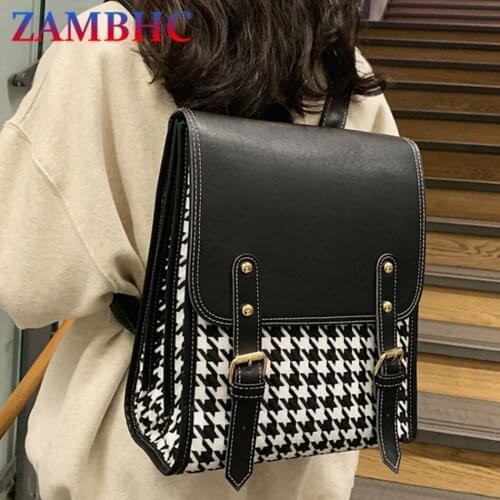 Classic 3 Layers Womens Backpack Pu Leather Backpacks for School Teenagers Girls British Style Ladies Designer Bookbag Mochila