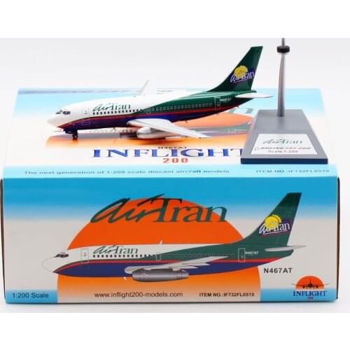 1:200 Scale B737-200 AirTran Airlines Planes Model Airplanes Alloy Aircraft Plane Collectible Model Toy Collection Gift Display