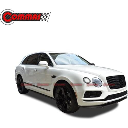 For Bentayga W12 Carbon Fiber Body Kit For Bentley Front Bumper Lip Rear Diffuser Spoiler