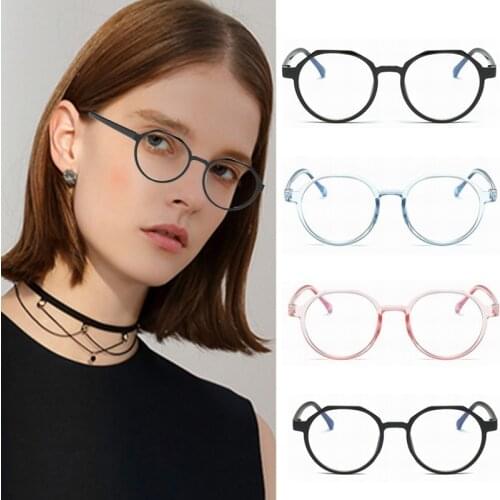 4 Colors Round Glasses For Unisex Vintage Classic Metal Flat Mirror Optical Spectacles Frame Vision Clear Glasses