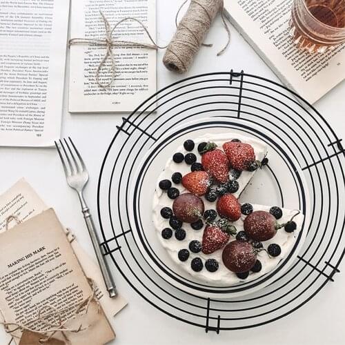 Round Nonstick Cake Cooling Rack Wire Round Baking Cooling Grid Cookies Biscuits Bread Tray Bakeware Tools