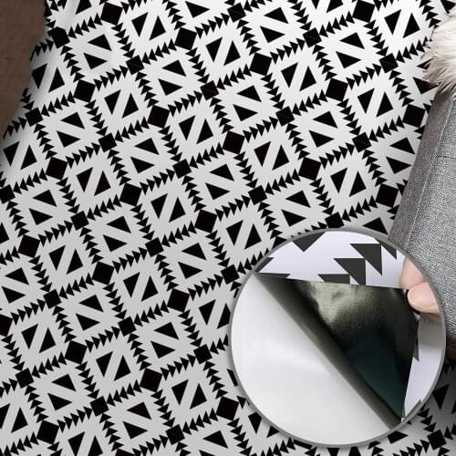 Furniture Vinyl Decal Modern Geometry Pattern PVC Wallpaper for Living Room Decor Wall Sticker Self Adhesive Wall Paper