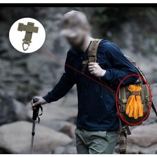 Multipurpose Gloves Hook Military Fan Outdoor Tactical Gloves Climbing Rope Storage Buckle Adjust Camping Glove Hanging Buckle
