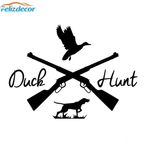 Duck hunt Sign Decal Art Hunting Sticker Car Decals Vinyl Creative Car Rear Window Decor L652