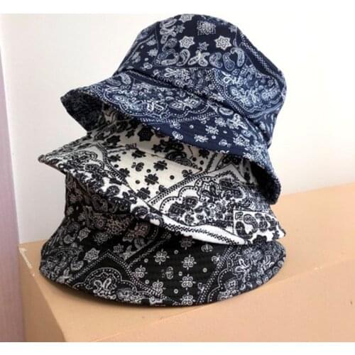 Unisex Summer Foldable Bucket Hat Women Outdoor Sunscreen Cotton Fishing Hunting Cap Men hip pop street hat Sun Prevent Hats