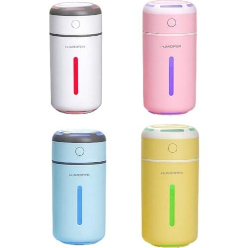 Portable 230ML Humidifier Ultrasonic USB Aroma Essential Oil Diffuser Air Purifier Freshener Romantic Color Night Lamp Mist 28GC