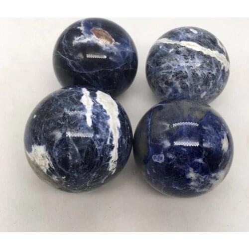 Sodalite sphere quartz mineral crystals Natural gemstones ball garden healing stones home decoration