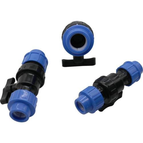 DN20 DN25 DN32 Pipe PE Valve Connector Inner Diameter 20mm/25mm/32mm Tube Water Control Switch Garden Irrigation Adapters