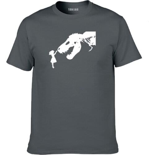 TARCHIA 2021 New Summer Brand Girl Dinosaur t-shirt Cotton Tops Tees Men Short Sleeve Boy Casual Homme Tshirt T Plus Fashion