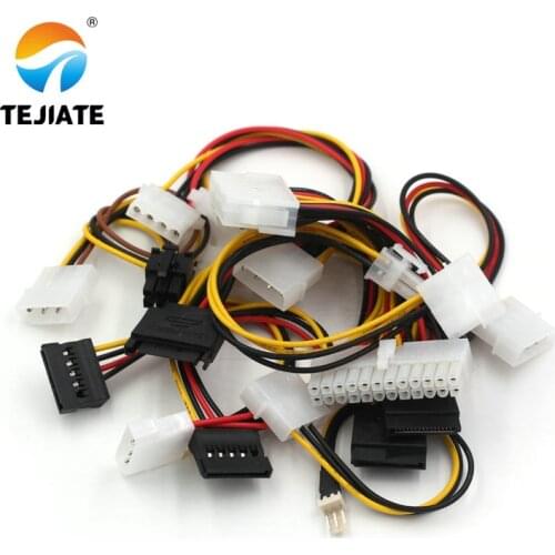 1PCS SATA-IDE Power Wire 1-to-2 Type 4P-4/6P Mainboard SSD Graphics card Connecting Line