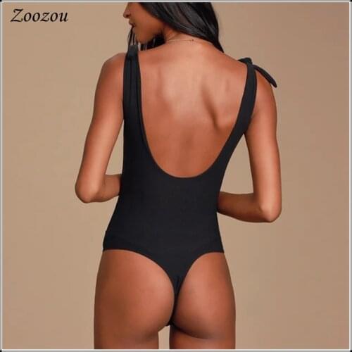 Women Sexy Bandage Backless Bodysuits Camisole Slim Ladies Bodysuit Romper Black White Sleeveless Party Bodysuit Playsuit Custom