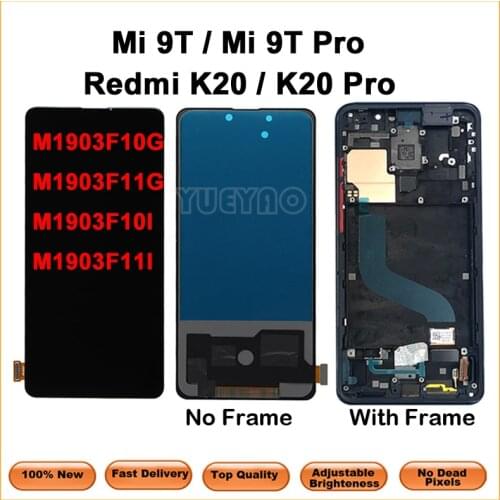 LCD For Xiaomi Mi 9T Pro Mi9t Display For Redmi K20 Pro LCD Screen Touch Digitizer Mi9 t LCD Fingerprint Sensor