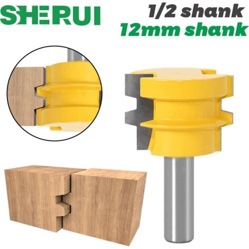 1pc 12mm 12.7mm Shank 1/2 Inch Glue Joint Router Bit Tenon Milling Cutter for Wood Reversible Woodworking Chisel