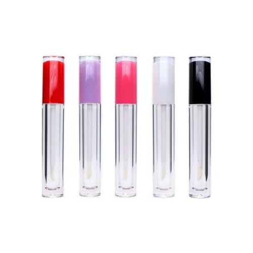 10/30/50PCS 5ML Lip Gloss Tube Empty Lip Balm Tubes,Black,White,Orange Cap DIY Lip glaze packing container
