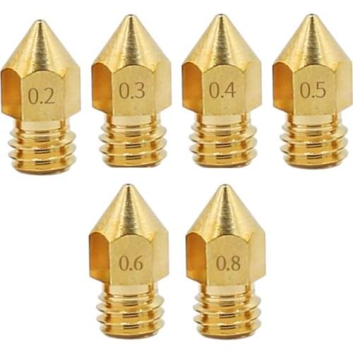 10pcs 0.4mm MK8 Extruder Nozzle For 3D Printer Makerbot Nozzle tip