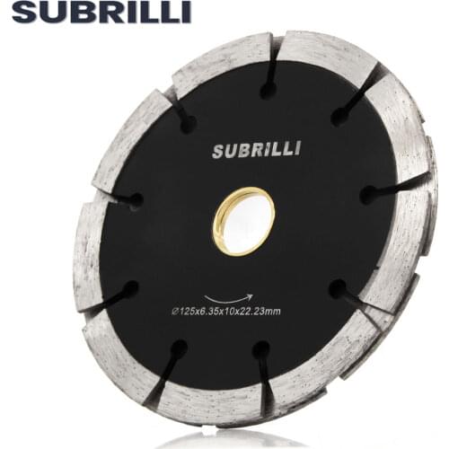 SUBRILLI 5" Diamond Wall Chaser For Concrete 125mm Sandwich Tuck point Saw Blade Stone Renovator Diamond Disc Chopper Wheel 1PC