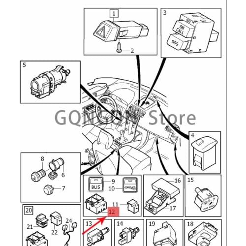 CAR retainer 2004-2012vol vov50 s40 c30 electric c30 main driver and passenger seat electric adjustment switch adjustment contro