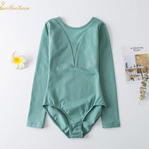 Ballet Dance Leotard Girl Gymnastics Leotards Cotton Long sleeve Bodysuit Kids Ballet Dance Clothes Children Ballerina Dancewear