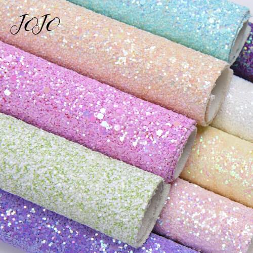 JOJO BOWS 22*30cm Sparkly Glitter Fabric Blingbling Solid Sheets For Home Textile Shoe Sewing Patches DIY Hair Bow Accessories