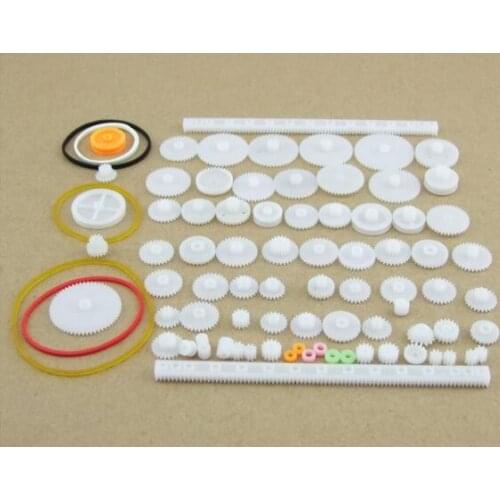 Freeshipping 75 pcs kinds of gear pack selection gearbox plastic motor gear package robot accessories technology making DIY