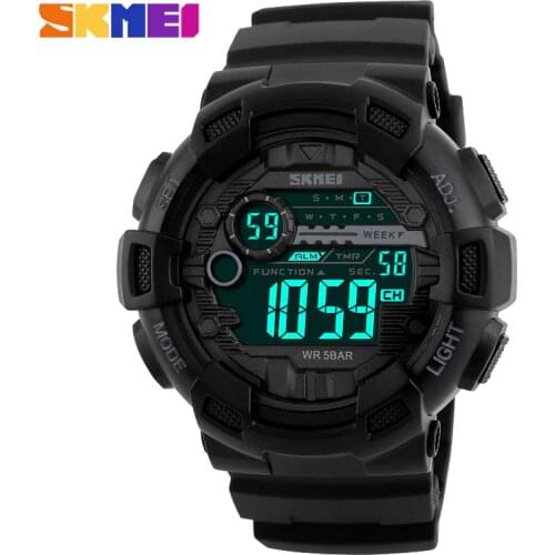 2017 SKMEI Men Sports Watches 50M Waterproof Back Light LED Digital Watch Chronograph Shock Double Time Wristwatches Clock Male