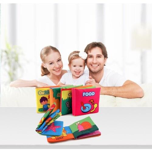Baby Early Educational Toys 6PCS Interactive Soft Nontoxic Fabric Baby Cloth Book Early Educational Toy For Kids Infant Baby