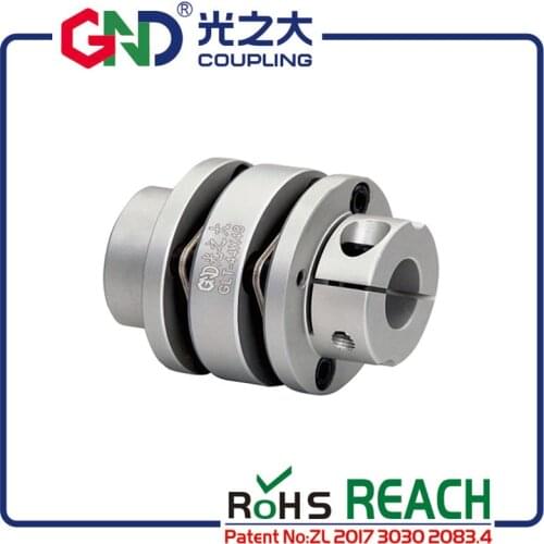 GND double diaphragm flexible coupling aluminum alloy clamp for shaft encoder step motor connect quick for CNC 3D print parts