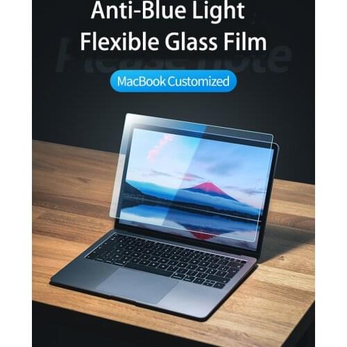 KPAN anti-blue Laptop Flexible Glass Film MacBook Pro 15 inch Screen Protector Model A1707 A1990 with touchpad Film