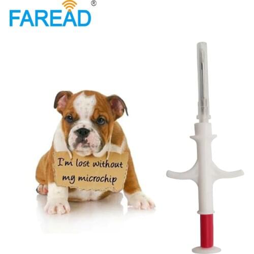 X10pcs pet microchip 2.12x12mm ISO small lots RFID implant animal ID tag chip with syringe dog veterinary use