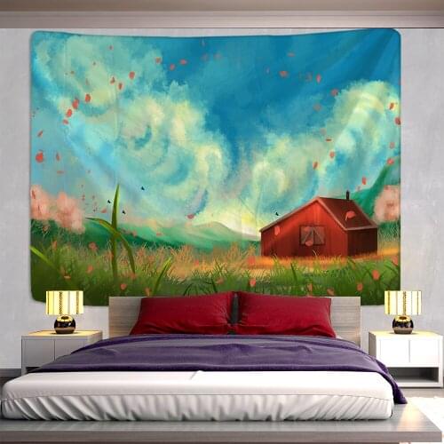 Sweet Rural Tapestry Landscape Printed Large Wall Tapestries Cheap Hippie Wall Hanging Bohemian Wall Art Decor