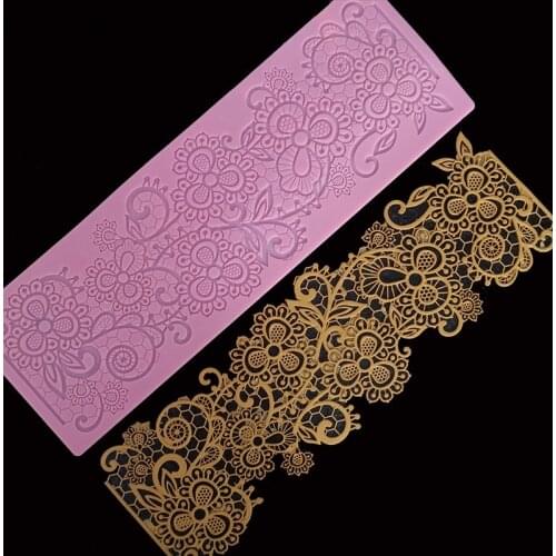 Minsunbak New Lace Mat DIY Fondant Cake Lace Lace Silicone Mold Candy Chocolate Baking Tools High-end Kitchen Accessories