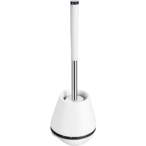 Floor-Standing Toilet Brush Silicone Cleaning Brush with Tweezer Bathroom Accessories Set Home Wall-Mounted Brush Holder Set