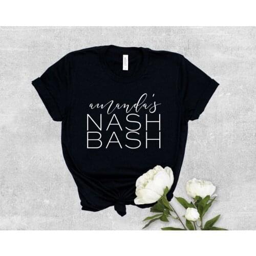 Nash Bash print fashion street leisure creative letters T-Shirts women o-neck short sleeve summer