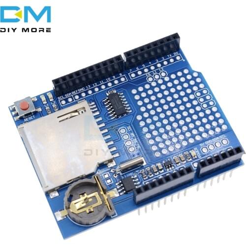 New Data Logger Module Logging Recorder Shield V1.0 For Arduino UNO SD Card Slot One Data Logging Shield CR1220 3V Not Included