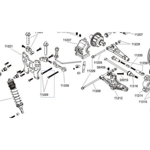OFNA/HOBAO RACING 11259 Transmission box fixing screw for 1/10 HYPER 10SC HYPER TT Free Shipping