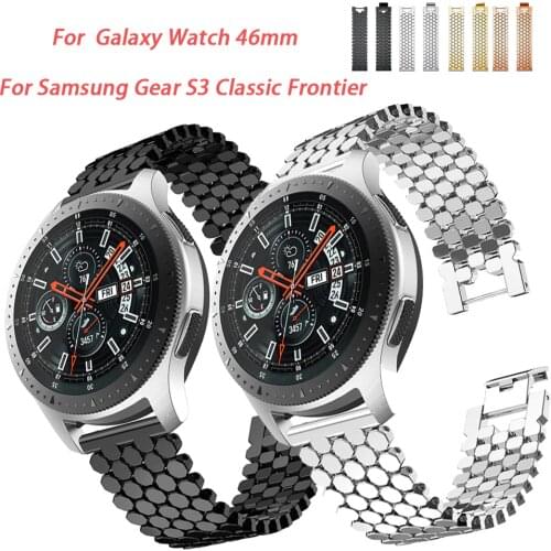22mm Stainless Steel Watch band For Samsung Galaxy 46mm Gear S3 Classic Frontier band Band Bracelet Link Strap