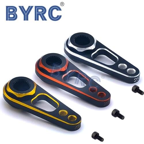 1PCS RC Car Aluminum Alloy Double Hole 25T Steering Servo Arm for RC Crawler Axial SCX10 90046 Traxxas TRX-4 MST Recat
