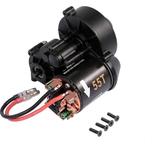 AUSTAR 540 55T RC Brushed Motor with Speed Change Gear Box for 1/10 Axial SCX10 RC4WD D90 Off-Road Crawler Climbing RC Car