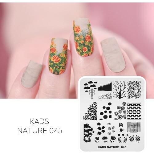 1pcs Nail Stamping Plate Flower Design Stamp Plate Flower Wall Nail Stamp Template Stainless Steel Nail Art Image Plate Stencil