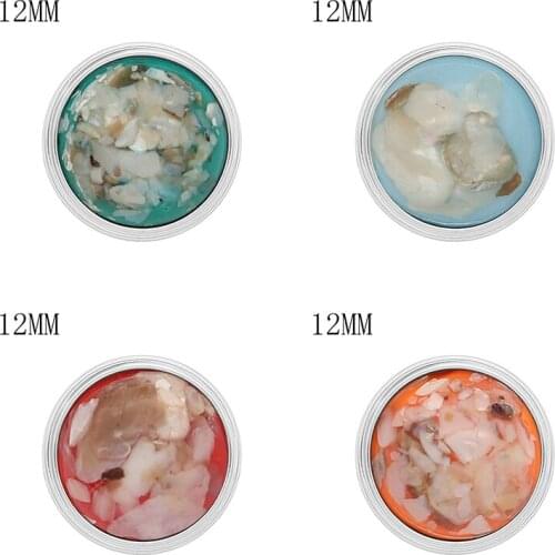 Resin 12mm Metal snap button DIY jewelry KS2050