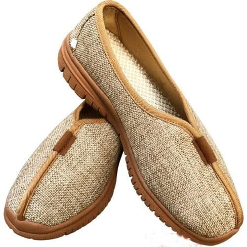 Unisex yellow/gray Spring&Summer shaolin kung fu martial arts shoes zen lohan arhat sneaker lay meditation Buddhist monk shoes