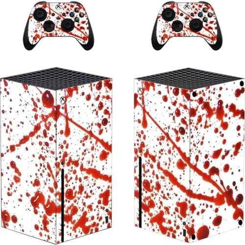 Blood Design Skin Sticker Cover for Xbox Series X Console and Controllers Series X Skin Sticker Decal Vinyl
